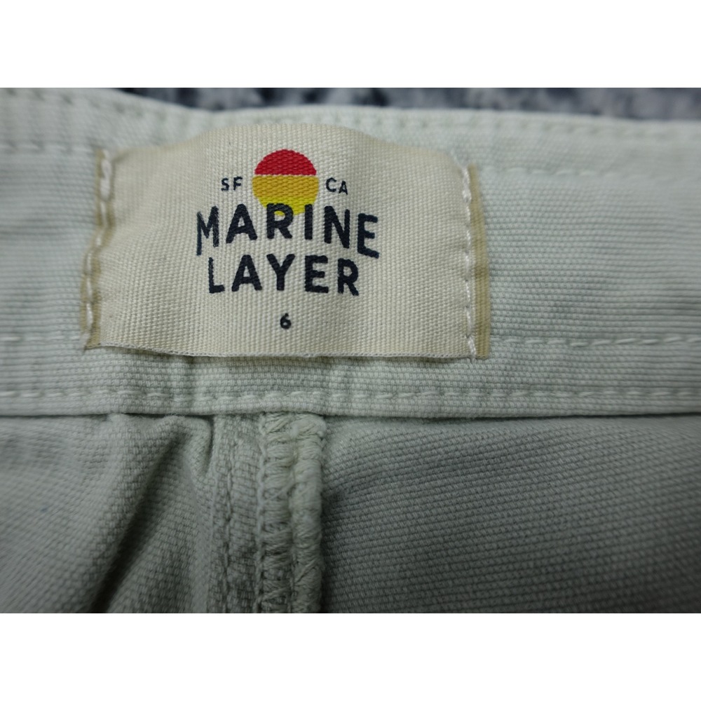 Marine Layer Cargo Pants Womens 6 Beige Wide Leg Utility Cotton Blend - Picture 9 of 13